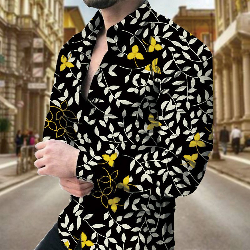 Paisley pattern 3D printed men's casual shirt plus size men's clothing (Item 51-60)